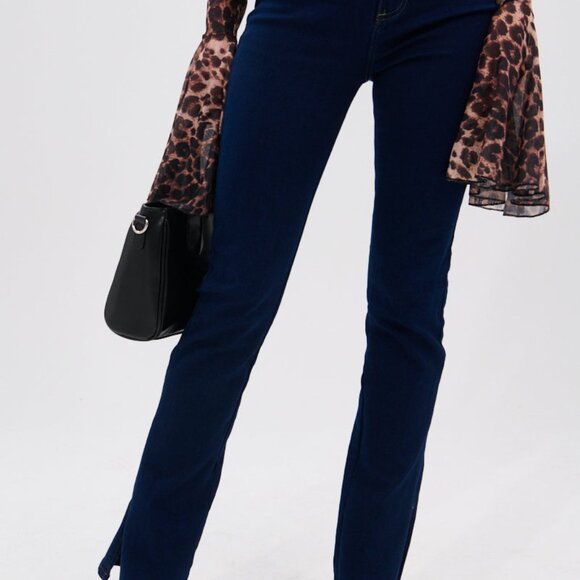 NWT AKIRA THE CORSET WAIST FLARE DENIM Size Large FREE SHIP - Picture 8 of 9